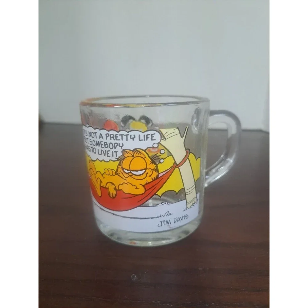 1978 McDonalds Anchor Hocking Garfield It's Not A Pretty Life Mug